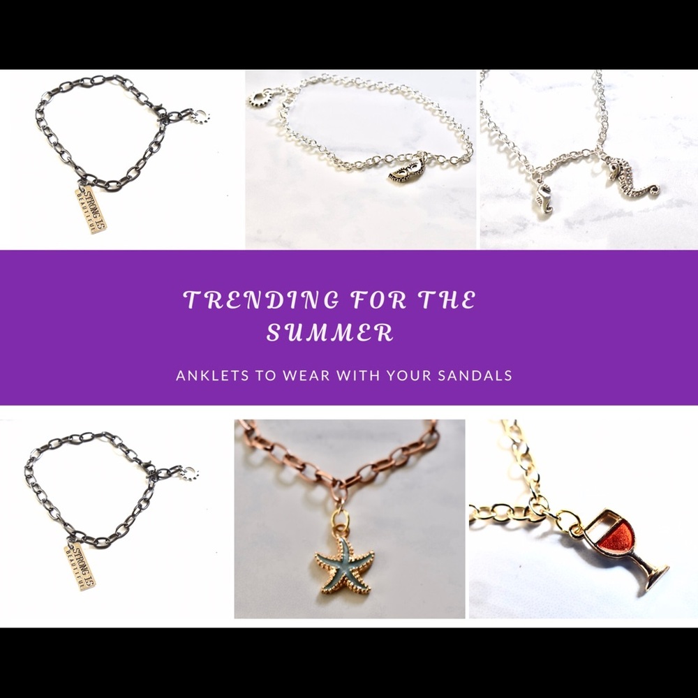 Trending this summer are anklets!